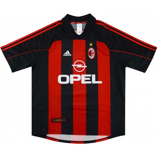 Heimtrikot Thailand AC Milan Retro 2000 2002 Rote Günstige Fußballtrikots